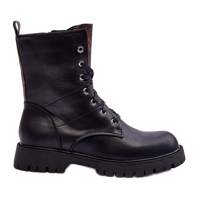 Eco-leather boots women's black workers