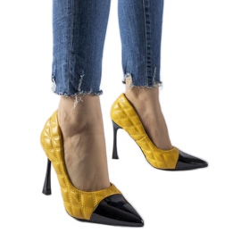 Yellow quilted Benito high heels Yellow quilted Benito high heels