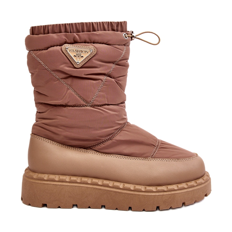 Seastar Beige women's snow boots with a thick sole Seastar Beige women's snow boots with a thick sole