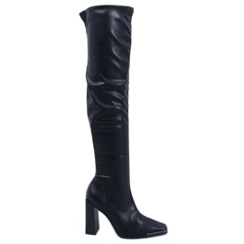 Marlone Black high-heeled mules