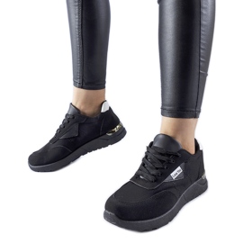 Geraldino black fabric sneakers