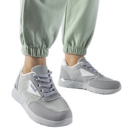 Gray fabric sneakers by Geraldino grey