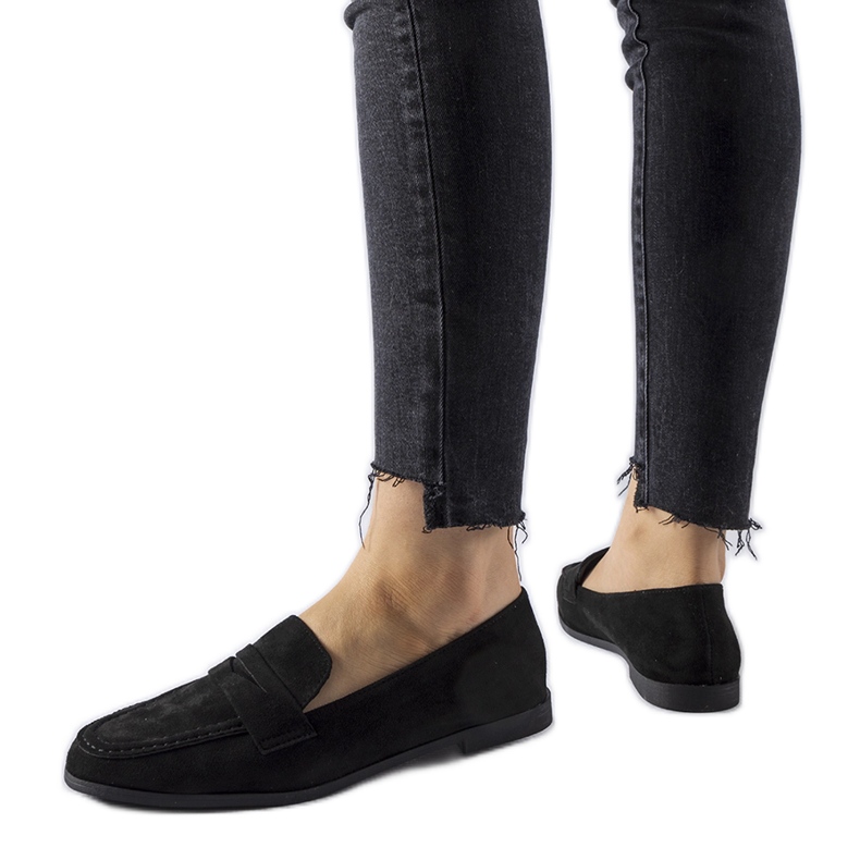 Black Medford eco-suede moccasins