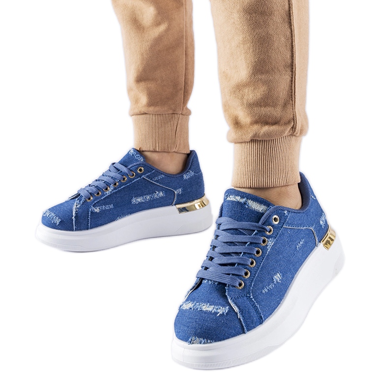 Blue platform sneakers by Osson