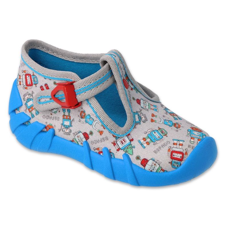 Befado children's slippers 110N483 gray robots grey