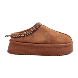 Slippers with a thick sole made of eco-suede Camel Sylva brown Slippers with a thick sole made of eco-suede Camel Sylva brown