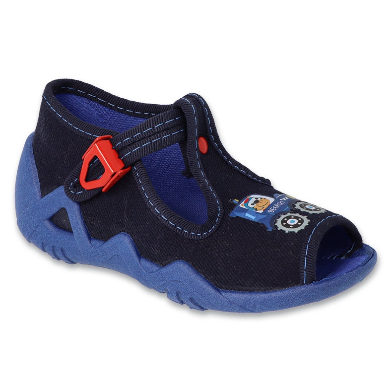 Befado children's slippers with a clasp 217P120, navy blue Befado children's slippers with a clasp 217P120, navy blue