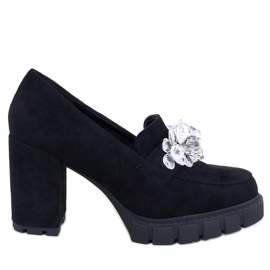 Moccasins Nadine Black high-heeled ankle boots
