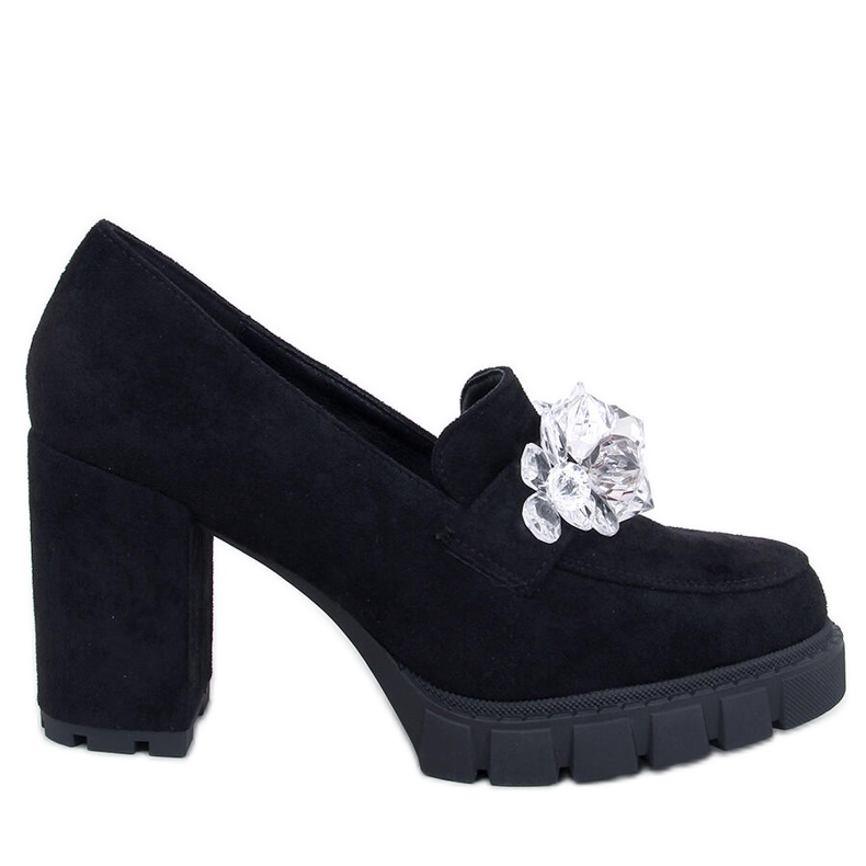 Moccasins Nadine Black high-heeled ankle boots