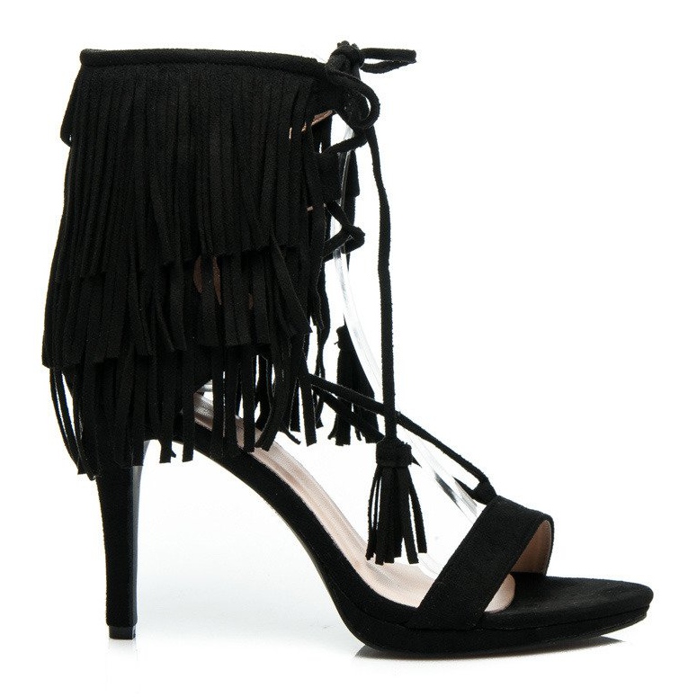 Randbe Lace-up boho sandals black