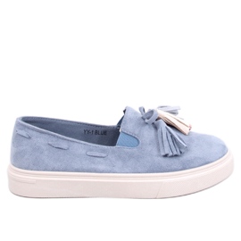 Krauss Blue tassel loafers