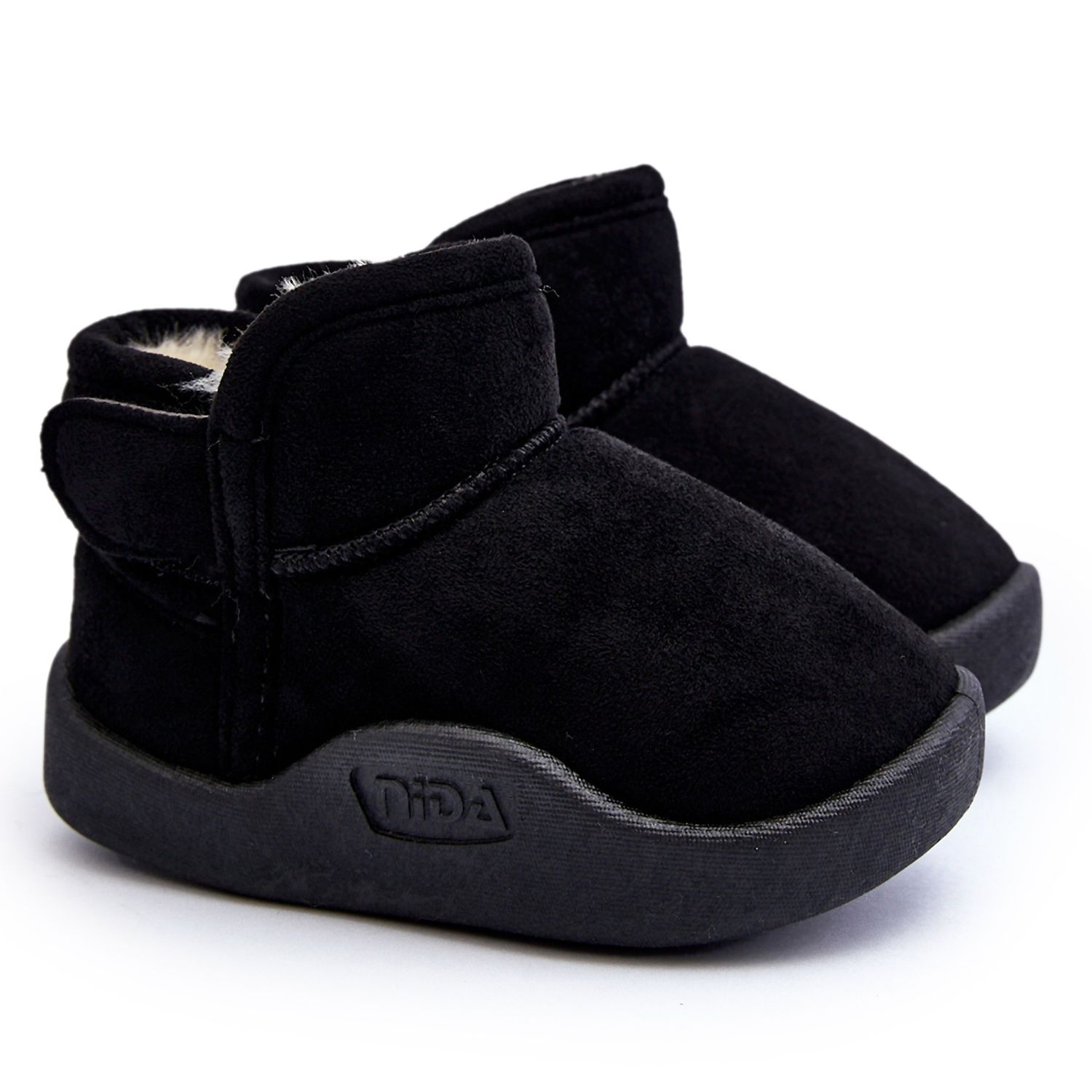 Black Benigna Children s Snow Boots With Fur Lining KeeShoes