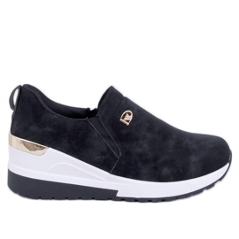 Hense Black wedge shoes