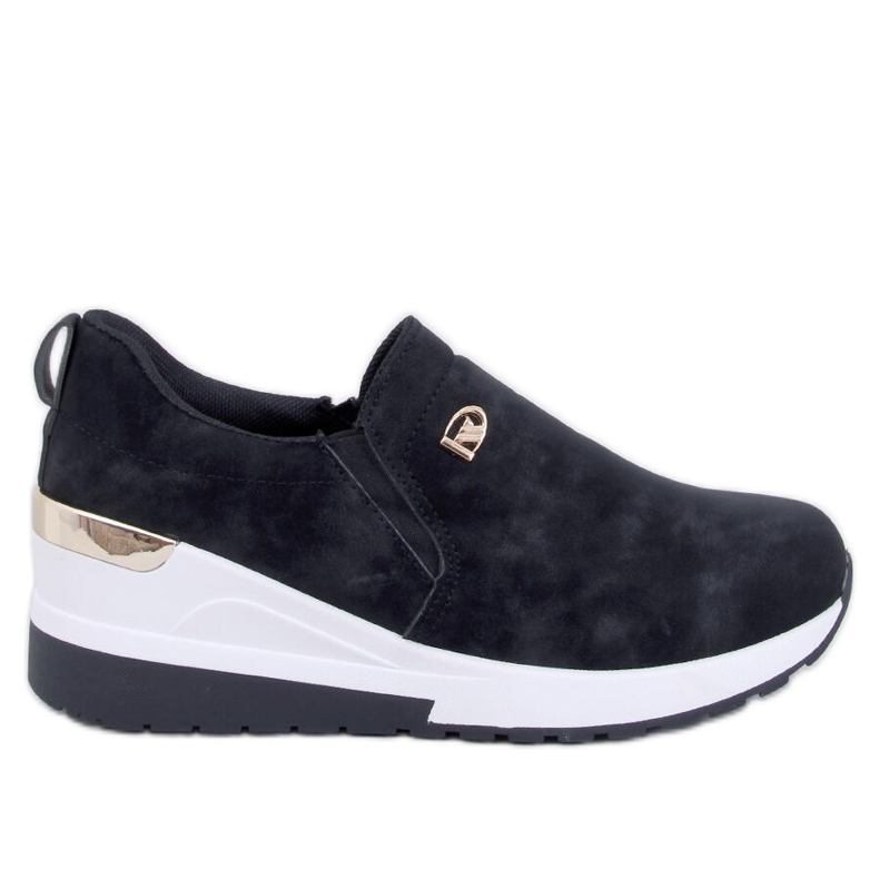 Hense Black wedge shoes