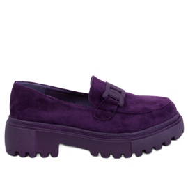 Platform moccasins with buckle Leena Purple