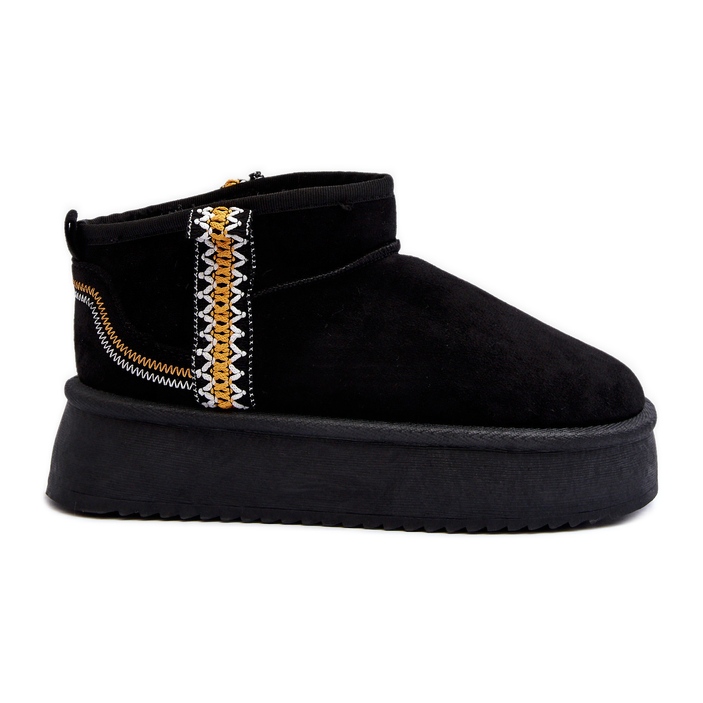 Platform Snow Boots With Black Udra Pattern