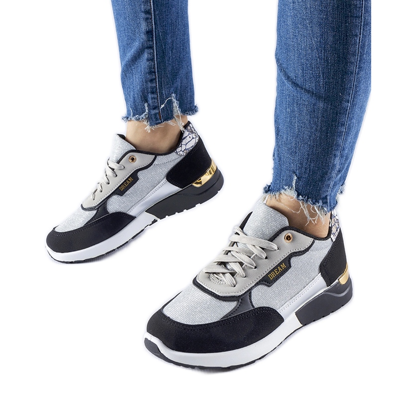 Black and silver glitter sneakers from Roganzuolo Black and silver glitter sneakers from Roganzuolo