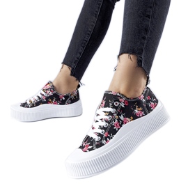 Black Cesano floral sneakers Black Cesano floral sneakers