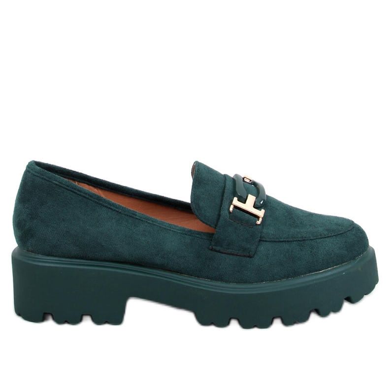 Ralfes Green women's suede moccasins