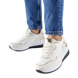 Beige wedge sneakers from Pisignano Beige wedge sneakers from Pisignano