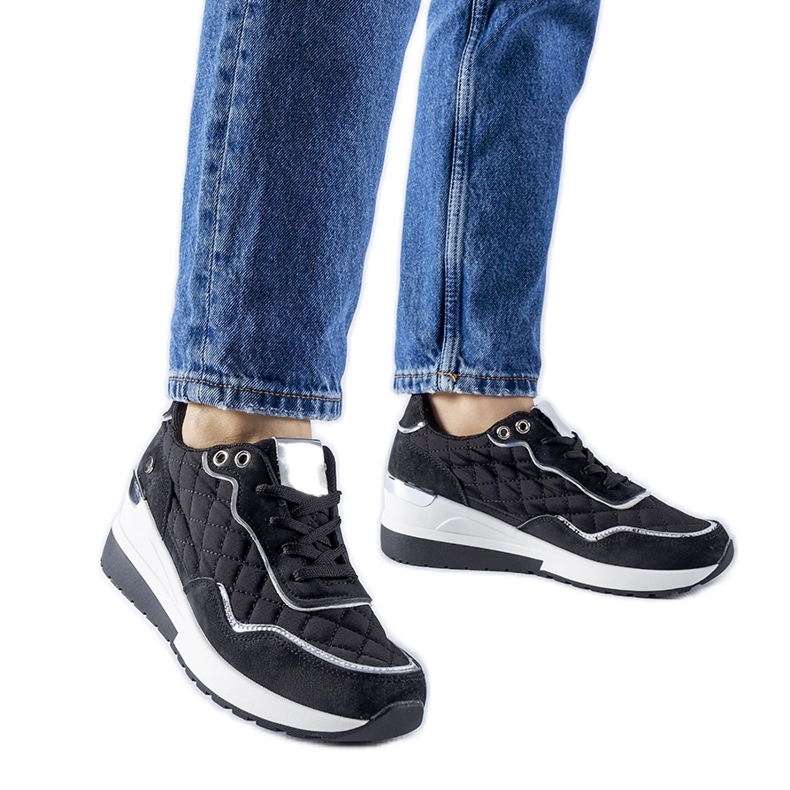 Black Pisignano wedge sneakers