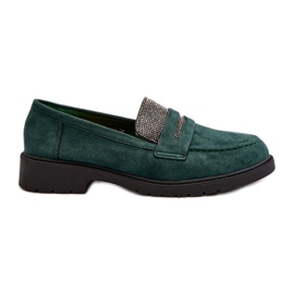 Women's Decorated Moccasins Dark Green Dananei Women's Decorated Moccasins Dark Green Dananei