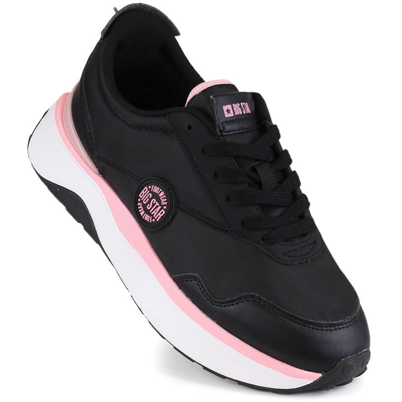 Black women's platform sports shoes Big Star JJ274A014