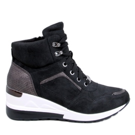 Outer Black wedge sneakers