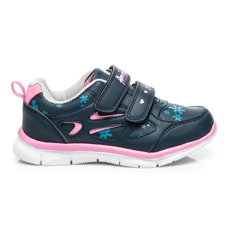 American Club Booties For Girls With Velcro blue