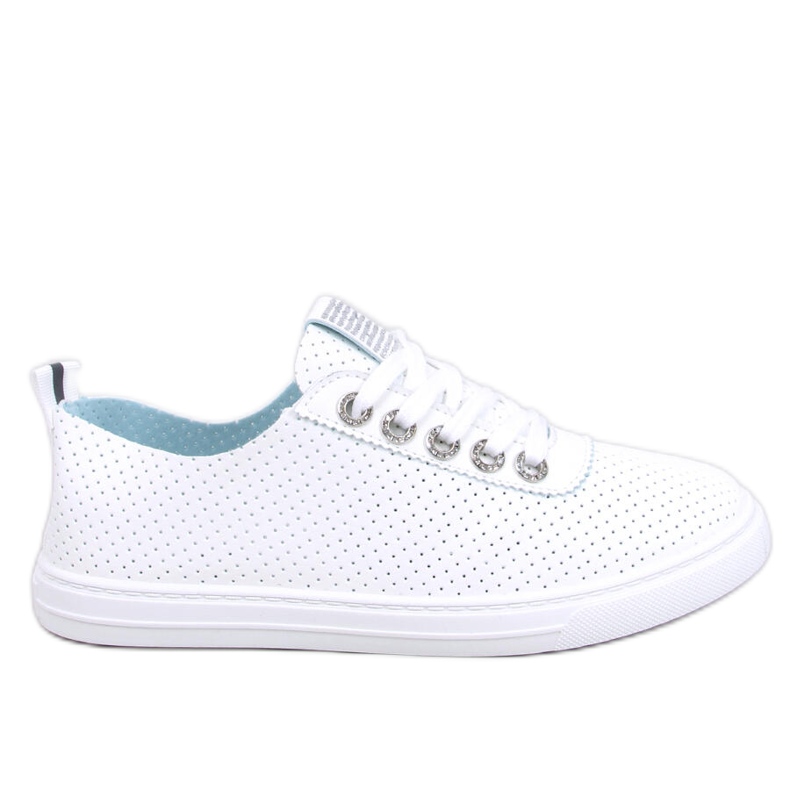 Pluss All White women's openwork sneakers