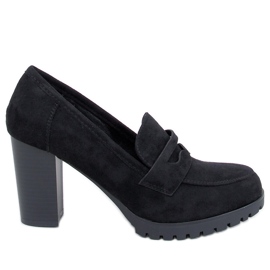 Vannia Black high-heeled loafers