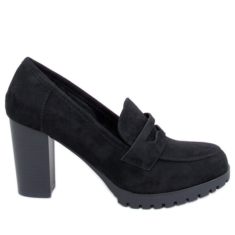 Vannia Black high-heeled loafers