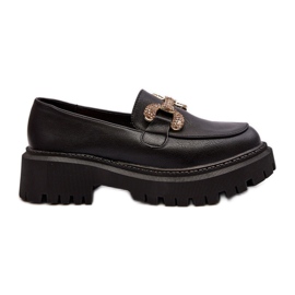 Women's Moccasins With Black Gargi Decoration