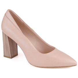 Beige pointed-toe pumps by Sergio Leone PB217
