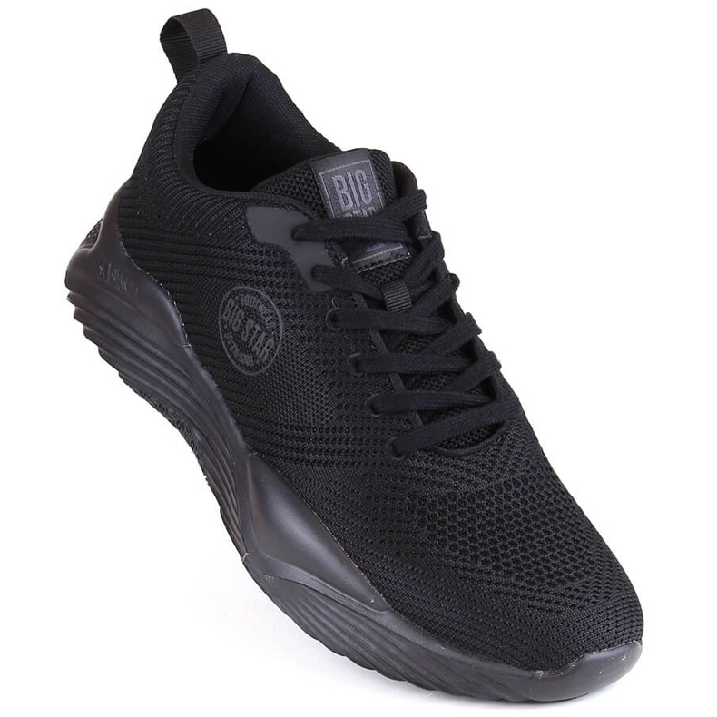 Black men's sports shoes Big Star LL174248