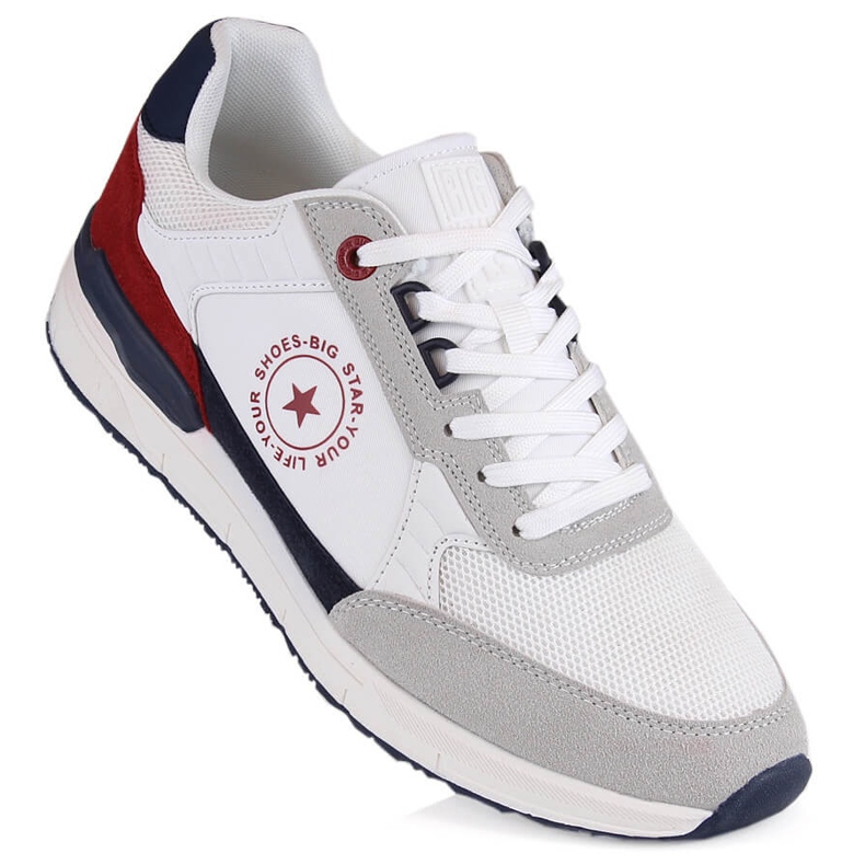 Multicolor men's sports shoes Big Star LL174255 white