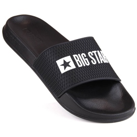 Black men's sports flip-flops Big Star JJ174505
