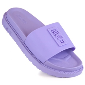 Women's purple platform flip-flops Big Star LL274426
