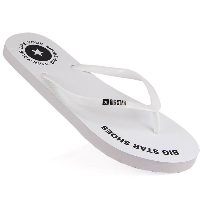 Flat white flip-flops Big Star LL274795