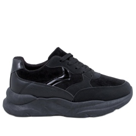 Clervie Black wedge sneakers