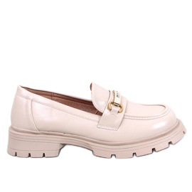 Emina Beige platform loafers