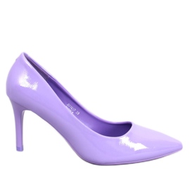 Charlotte Purple lacquered stiletto pumps