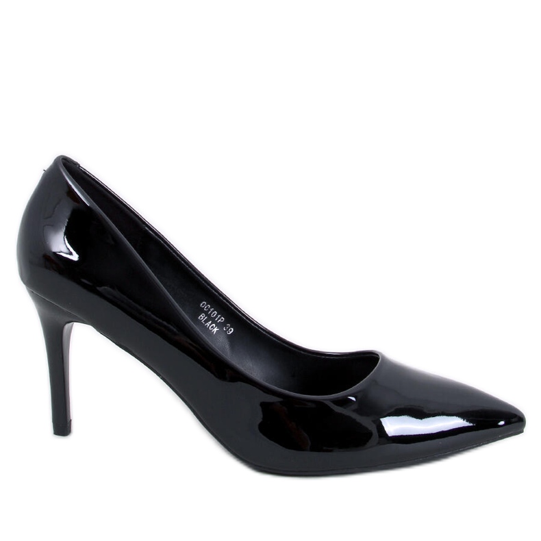 Charlotte Black patent stiletto pumps