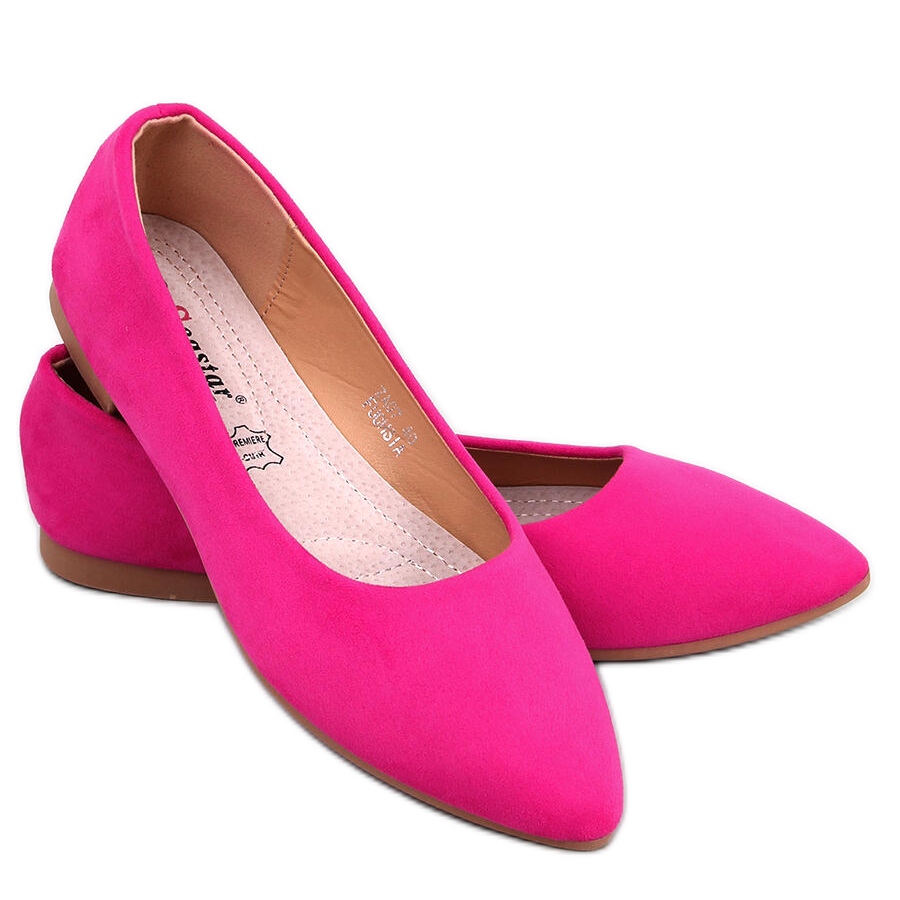 Keys Fuchsia leather insole ballet flats pink KeeShoes