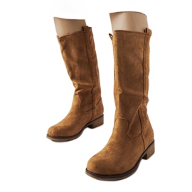 Aosta brown flat boots