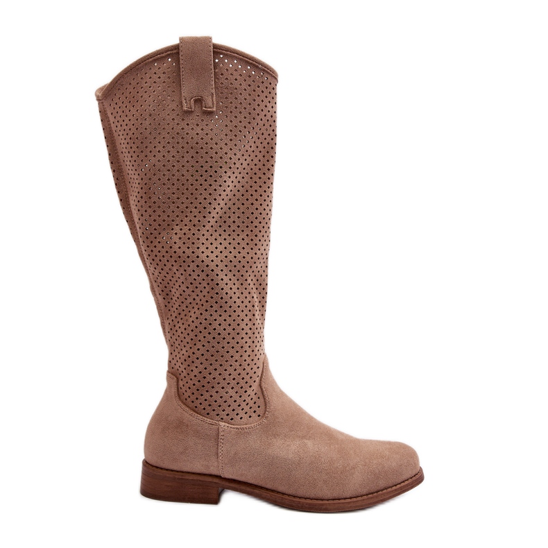 S.barski HY66-139 Women's Beige Openwork Boots