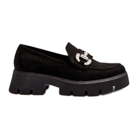 Women's Moccasins With Decoration Black Ellise