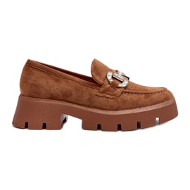 Women's Moccasins With Decoration Camel Ellise brown
