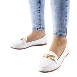 White buckle moccasins from Sovera