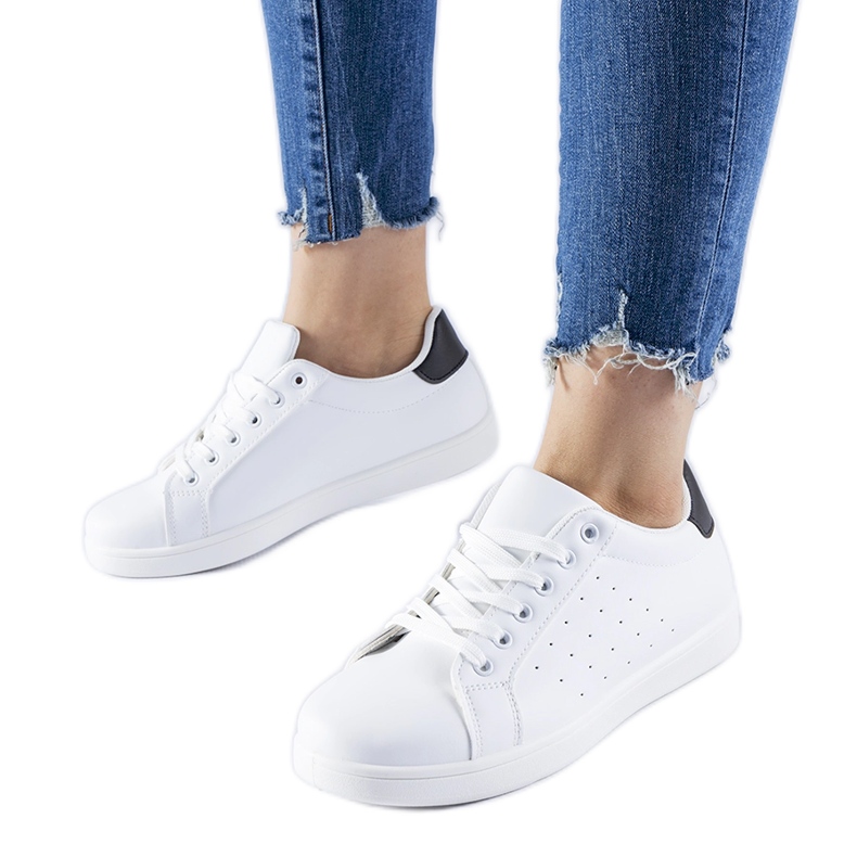 White and black Bourassa sneakers